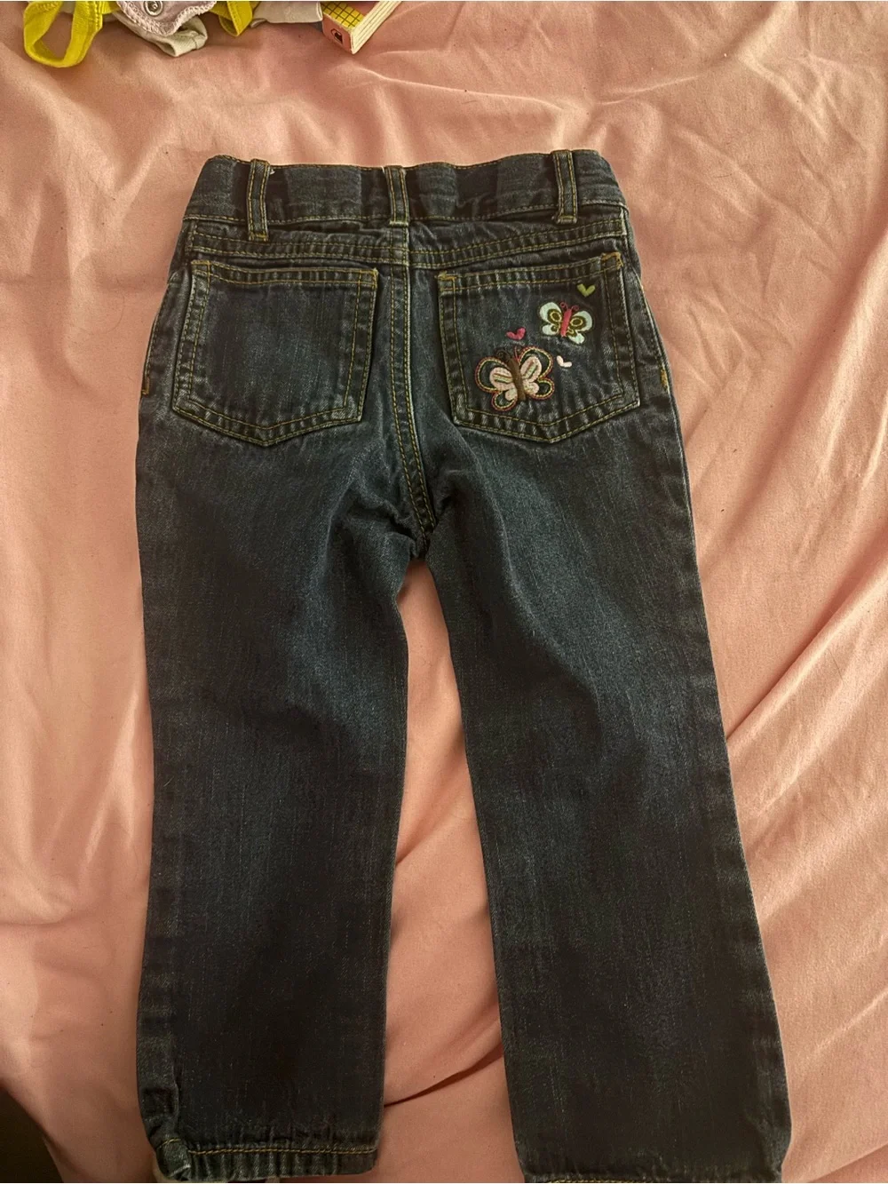 Carter's Dark Blue Denim Jeans with Butterfly Patch